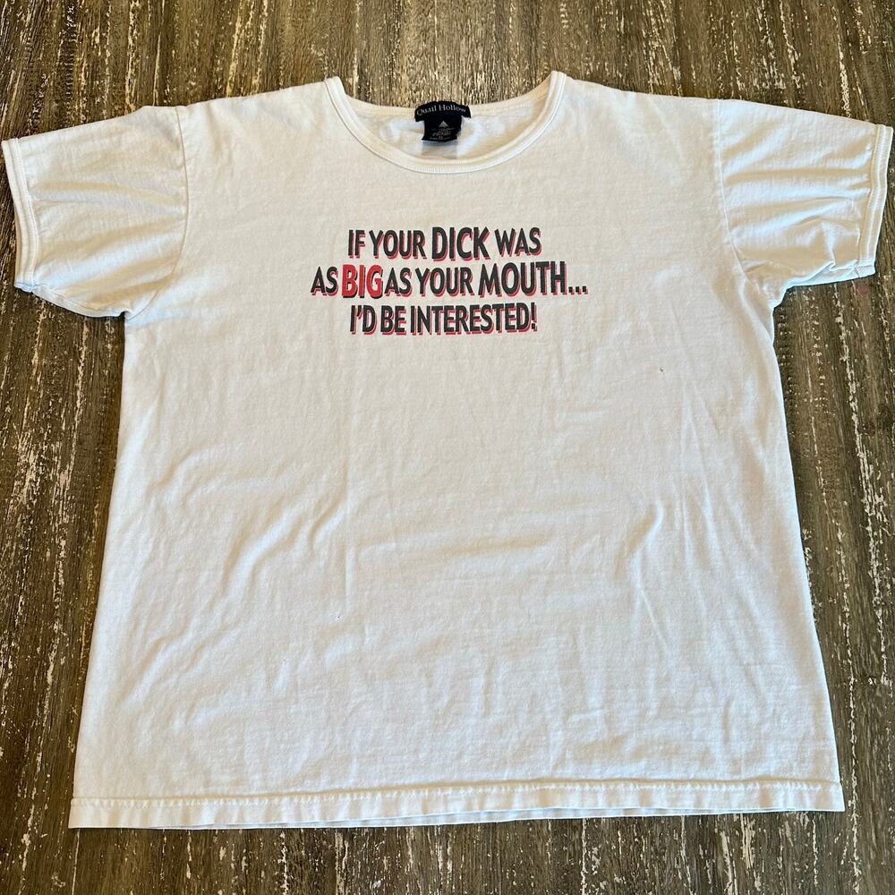 Vintage Y2K Quail Hollow Graphic Tee White Funny Humor Sarcastic T-Shirt Size XL